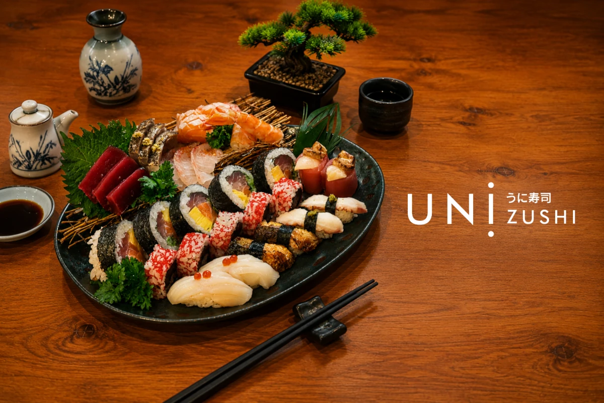 banner com prato do uni zushi